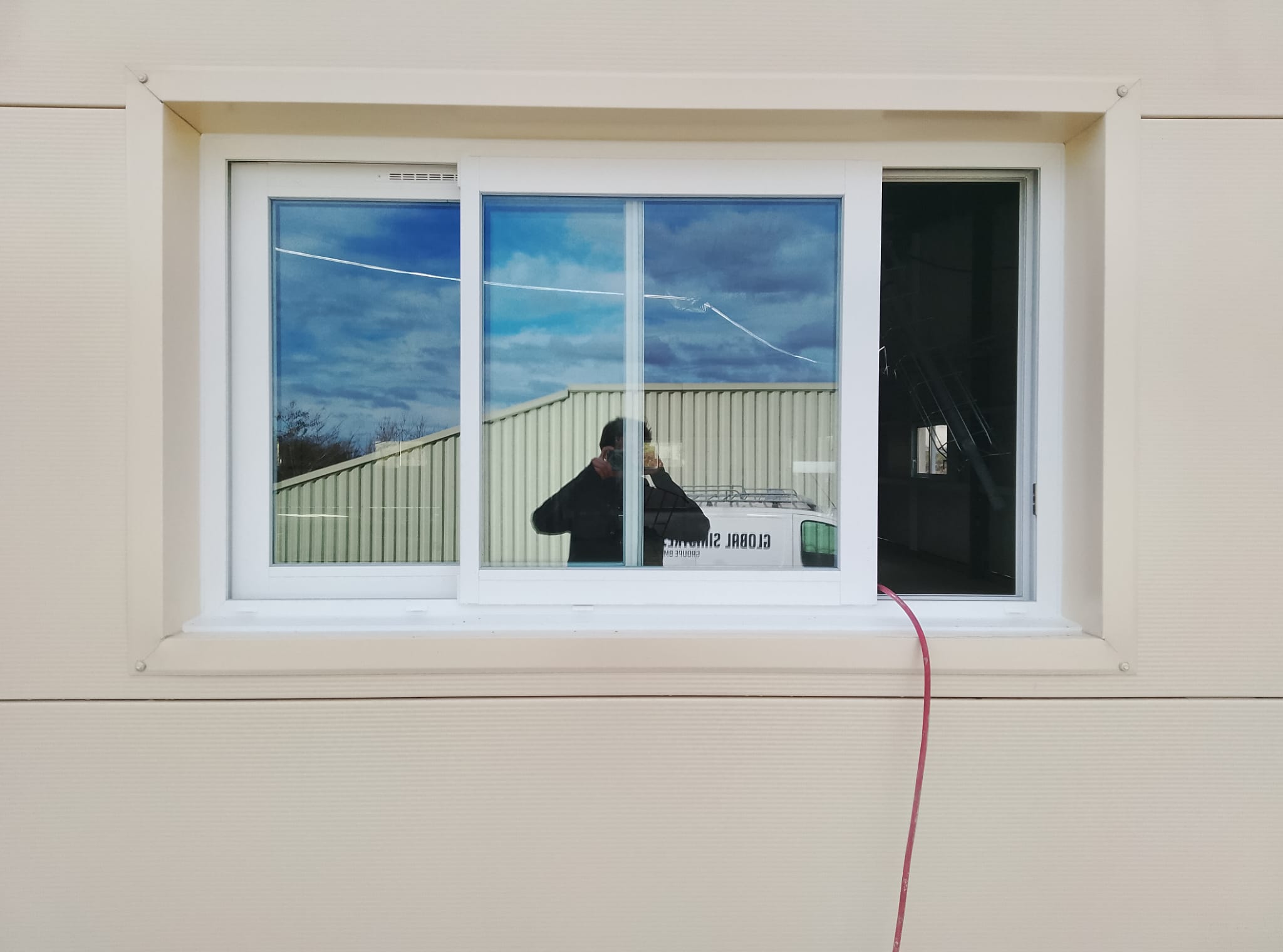 du 2 au 5/02/2026 pose de coulissants sur un beau chantier � Clermont l H�rault 